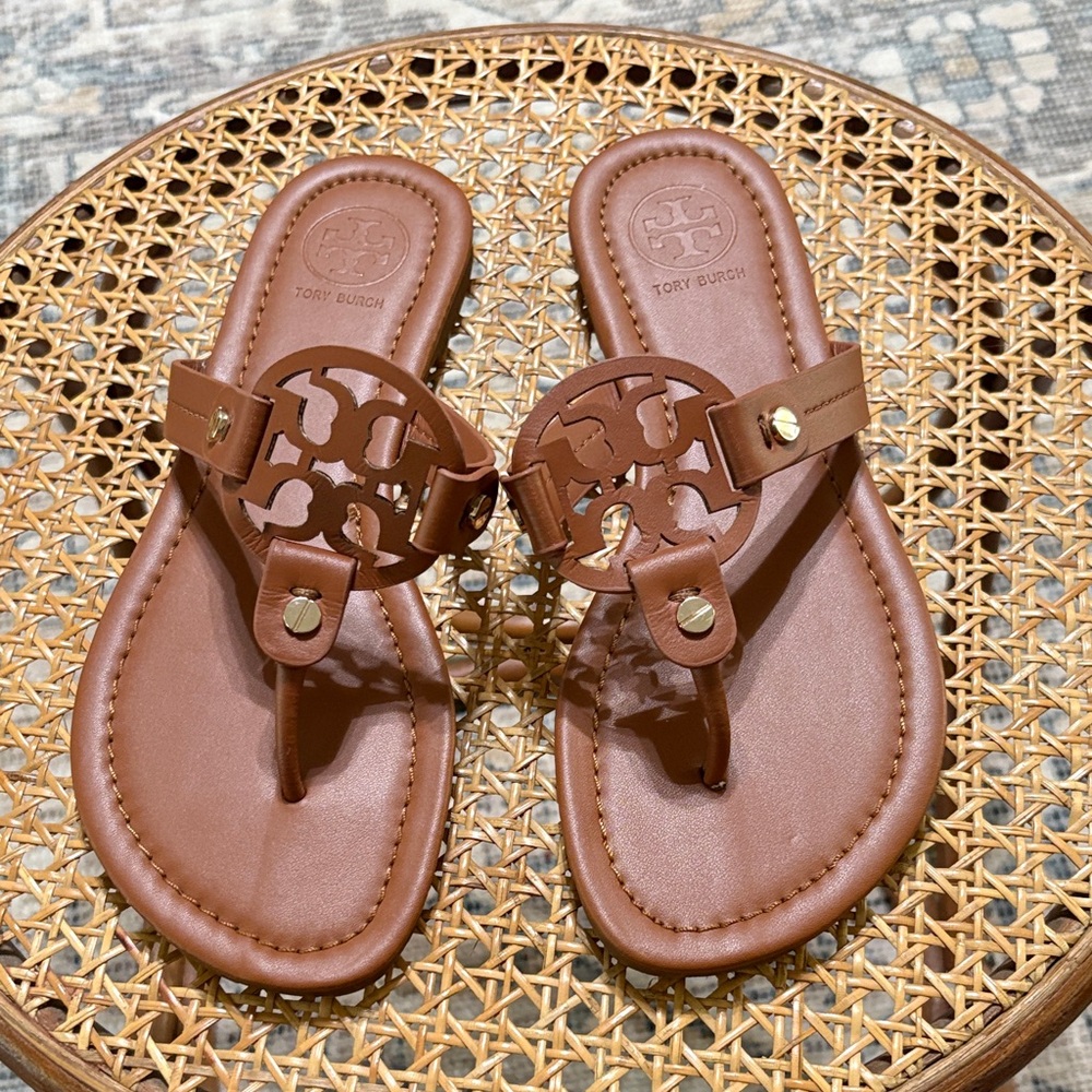 Tory Burch Tan Leather Sandals